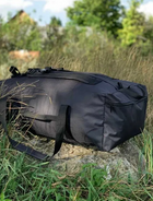Баул 100 літрів військовий ЗСУ тактичний сумка рюкзак для речей похідний колір чорний передислокація - зображення 2