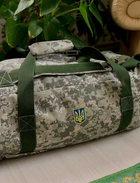 Баул для передислокации 100 литров 74*40 см военный армейский ВСУ тактический сумка рюкзак походный цвет пиксель - изображение 5