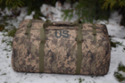 Тактичний баул сумка армійська військова сумка баул US 120 л колір піксель для передислокації ЗСУ - зображення 3