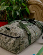 Баул 100 літрів 74*40 см ЗСУ військовий тактичний сумка рюкзак похідний піксель - зображення 3