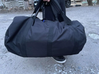 Баул черный 130 литров 80*42 см сумка рюкзак тактический баул, баул армейский ЗСУ - изображение 5