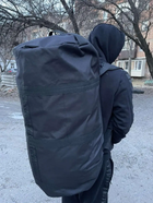 Рюкзак сумка баул черный 120 литров ЗСУ военный баул, баул армейский - изображение 2