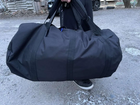 Рюкзак сумка баул черный 130 л 80*42 см военный баул армейский ЗСУ тактический баул - изображение 2