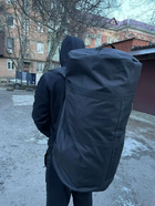Рюкзак сумка баул чорний 120 літрів ЗСУ військовий баул, баул армійський - зображення 3