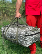 Баул 100 літрів ЗСУ армійський військовий тактичний сумка рюкзак похідний піксель - зображення 4