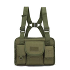 Тактична сумка військова нагрудна Tactical chest bag D009 оливковий - зображення 1