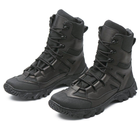 Берці демісезонні черевики тактичні чоловічі, натуральна шкіра та кордура, розмір 39, Bounce ar. JH-0939, колір чорні - зображення 3