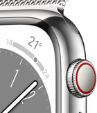 Смарт-годинник Apple Watch Series 8 GPS + LTE 45mm Silver Stainless Steel Case with Silver Milanese Loop (MNKJ3) - зображення 3