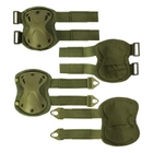 Комплект захисту тактичний наколінники та налокітники Tactic Protection EVA + TPU F001 Зелений - зображення 3