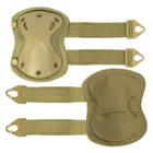 Комплект захисту тактичний наколінники та налокітники Tactic Protection EVA + TPU F001 Койот - зображення 4