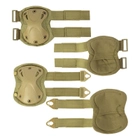 Комплект защиты тактический наколенники и налокотники EVA + TPU Tactic Protection F001 Койот - изображение 6