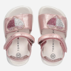 Sandały dziecięce dla dziewczynki Tommy Hilfiger Strass Heart Velcro Sandal T1A2-32752-1367341- 26 Różowe złoto (8052578172643) - obraz 4