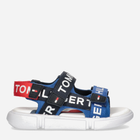 Sandały chłopięce Tommy Hilfiger Logo Velcro Sandal T3X2-32910-1590Y255 33 Granatowe (8052578197653)