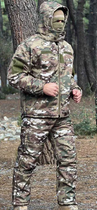 Тактичний костюм мультикам зимовий softshell, костюм мультикам тактичний військовий, зимова форма мультикам M - зображення 1