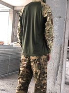 Форма демисизонная военная костюм в цвете мультикам S (тактическая рубашка убакс и штаны) униформа мультикам ВСУ - изображение 3