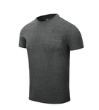 Футболка (Зауженый, Приталенный) T-Shirt Slim Helikon-Tex Black-Grey Melange XXL Мужская тактическая - изображение 1