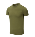 Футболка (Звужений, Приталений) T-Shirt Slim Helikon-Tex US Green S Чоловіча тактична - зображення 1