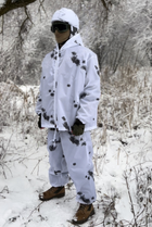 Маскирующий костюм зимний камуфляж Клякса ЗСУ Тактический зимний костюм для маскировки размер XL белый - изображение 4