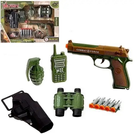 Военный набор Metr “Military” пистолет, 5 мягких патронов, аксессуары в коробке