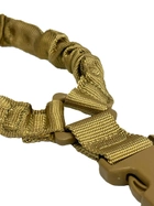 Оружейный подвесной ремень для оружия с одной точкой крепления и карабинами Бежевый - изображение 5