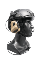Активные наушники EARMOR M32H for ARC Helmet Rails койот