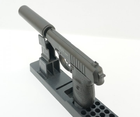 Дитячий страйкбольний Пістолет з глушителем Galaxy G3 Walther PPS метал, пластик стріляє кульками 6 мм Чорний - зображення 4