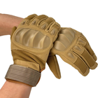 Тактичні рукавички із закритими пальцями койот - зображення 7