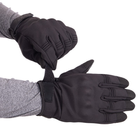 Тактические перчатки с закрытыми пальцами на флисе Черные размер L(BC-9878-1) - изображение 2