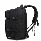Дволямковий плечовий рюкзак туристичний похідний швидкознімний 45 л OXFORD 900D із системою вентиляції та сіткою MOLLE бічні стяжки чорний - зображення 4