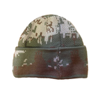 Шапка вязанная тактическая для военных и ВСУ, теплая непродуваемая шапка с отворотом Мультикам - изображение 1