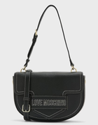 Сумка крос-боді шкіряна жіноча Love Moschino Borsa Vitello Pebble Nero JC4270PP0EKP Black (8054400641372)