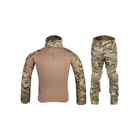 Комплект униформы Gen2 Combat UBACS, рубашка и штаны, с наколенниками и налокотниками, EmersonGear, Multicam, XXL - изображение 1