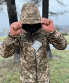 Куртка тактическая мужская c мебраной военная с капюшоном бушлат софтшел SoftShell L - изображение 3