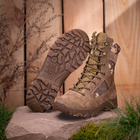 Берцы ботинки тактическая обувь облегченные высокие натуральная гидрофобная кожа усиленная пятка и носок 48 - изображение 5