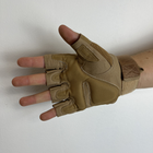 Тактичні перчатки без пальців Gloves HF 1 койот M - зображення 5