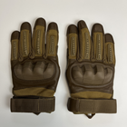 Тактичні перчатки з пальцями Gloves FF 3 койот розмір L - зображення 13