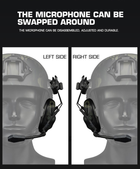Навушники активні тактичні Active Helmet Headset Black - изображение 9