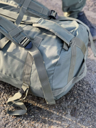 Рюкзак тактичний військовий баул 100 літрів із вологовідштовхувальної тканини Олива - зображення 4