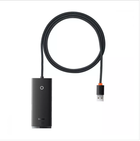 USB-HUB адаптер Baseus Lite Series Series 4-in-1 (USB-A to USB 3.0*4) (0.25m) WKQX030001 Black