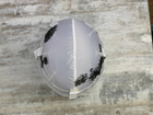 Кавер на каску МИЧ с креплением для очков шлем маскировочный чехол на каску Mich армейский цвет белый - изображение 4