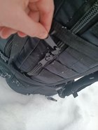 Військовий рюкзак на 60 літрів 55*35 см із системою MOLLE тактичний армійський рюкзак колір чорний для ЗСУ - зображення 4