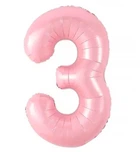 Кулька Цифра "3" (80 см) колір рожевий