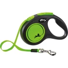 Повідець рулетка Flexi New NEON S 5м до 15кг неоновий чорний із зеленим (TX-209314)