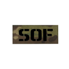 Шеврон на липучці Laser Cut UMT SOF Special Operations Forces 12х5 см Кордура Чорний/Мультикам - зображення 1