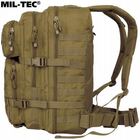 Військовий тактичний штурмовий рюкзак MIL-TEC з Німеччини койот на 36 літрів для військових ЗСУ - зображення 3