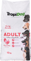 Sucha karma dla psów ras dużych i średnich TROPIDOG z indykiem i ryżem - 12 kg (5900469570371) - obraz 1