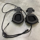 Тактичні активні навушники HD-11, кріплення на шолом фаст, вихід на рацію, шумодав, колір Койот - зображення 3