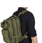 Армейский рюкзак 35 литров мужской оливковый военный солдатский TL32405 - изображение 4