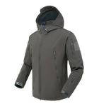 Куртка / ветровка тактическая Softshell grey (серый) софтшелл Размер XXL - изображение 1