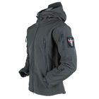 Куртка / ветровка тактическая Softshell grey (серый) софтшелл Размер XXL - изображение 4